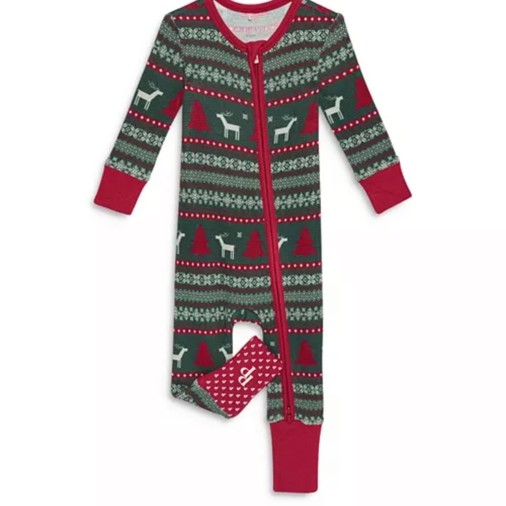 Posh Peanut Holiday Fair Isle Convertible Footie
